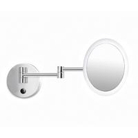 Badezimmer-wandleuchte Rim Chromfarben L: 21 Cm - Chromfarben, Basics, Glas/Metall (21/21/21cm)