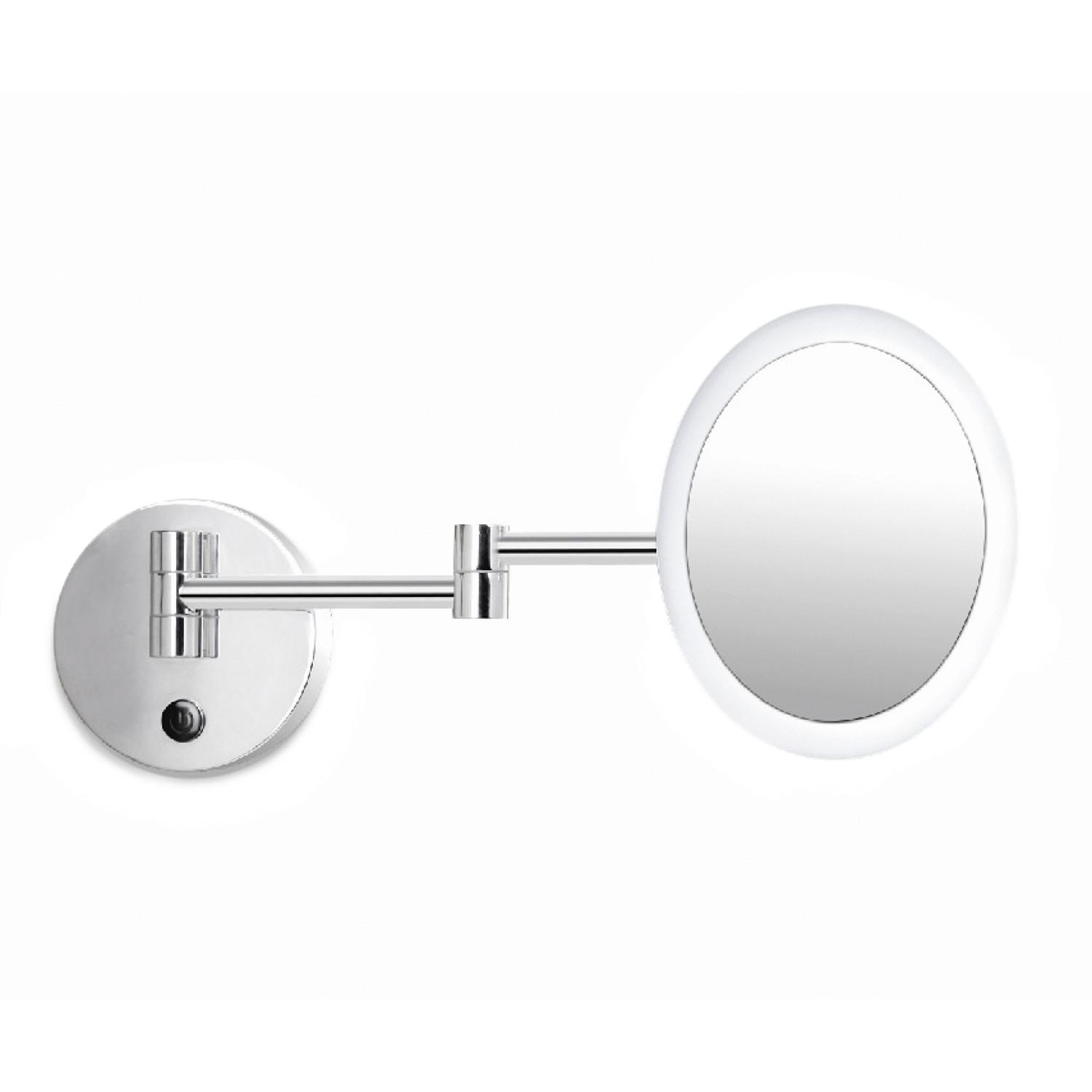 Badezimmer-Wandleuchte Rim Chromfarben L: 21 cm
