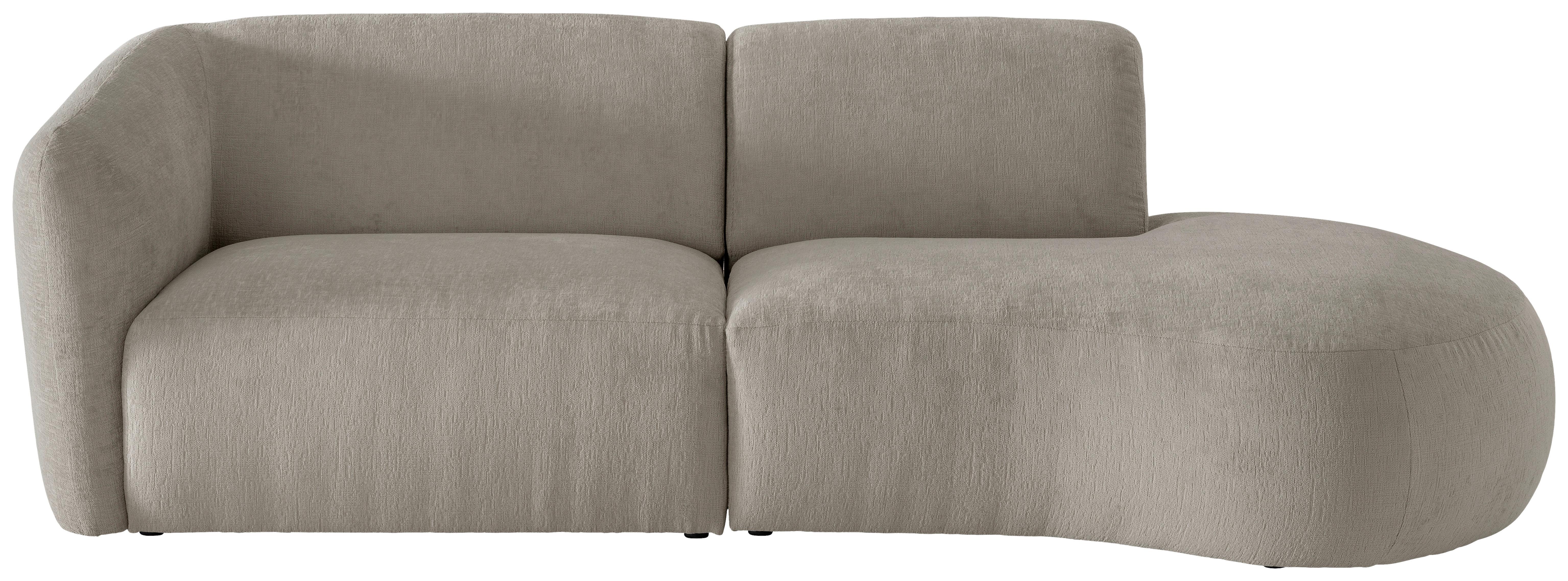 Ecksofa Jesi, Taupe S: 238x107 Cm - Taupe/Schwarz, MODERN, Textil (238/107cm) - Livetastic