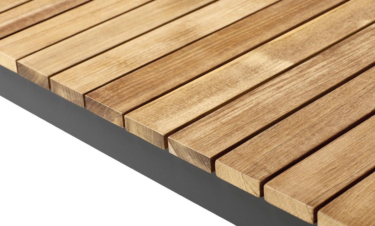 Gartentisch Mood Teakholz/Metall L 167,5 cm - Anthrazit/Teakfarben, KONVENTIONELL, Holz/Metall (167,5/100/74cm) - Gardenson