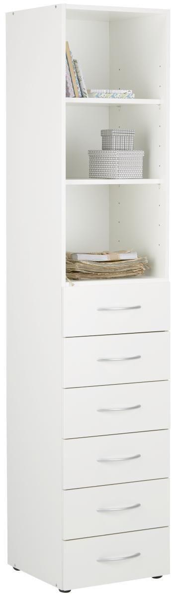 VIACÚČELOVÁ SKRIŇA MRK - biela/hliníková, Konventionell, kompozitné drevo/plast (40/185/40cm) - Mömax
