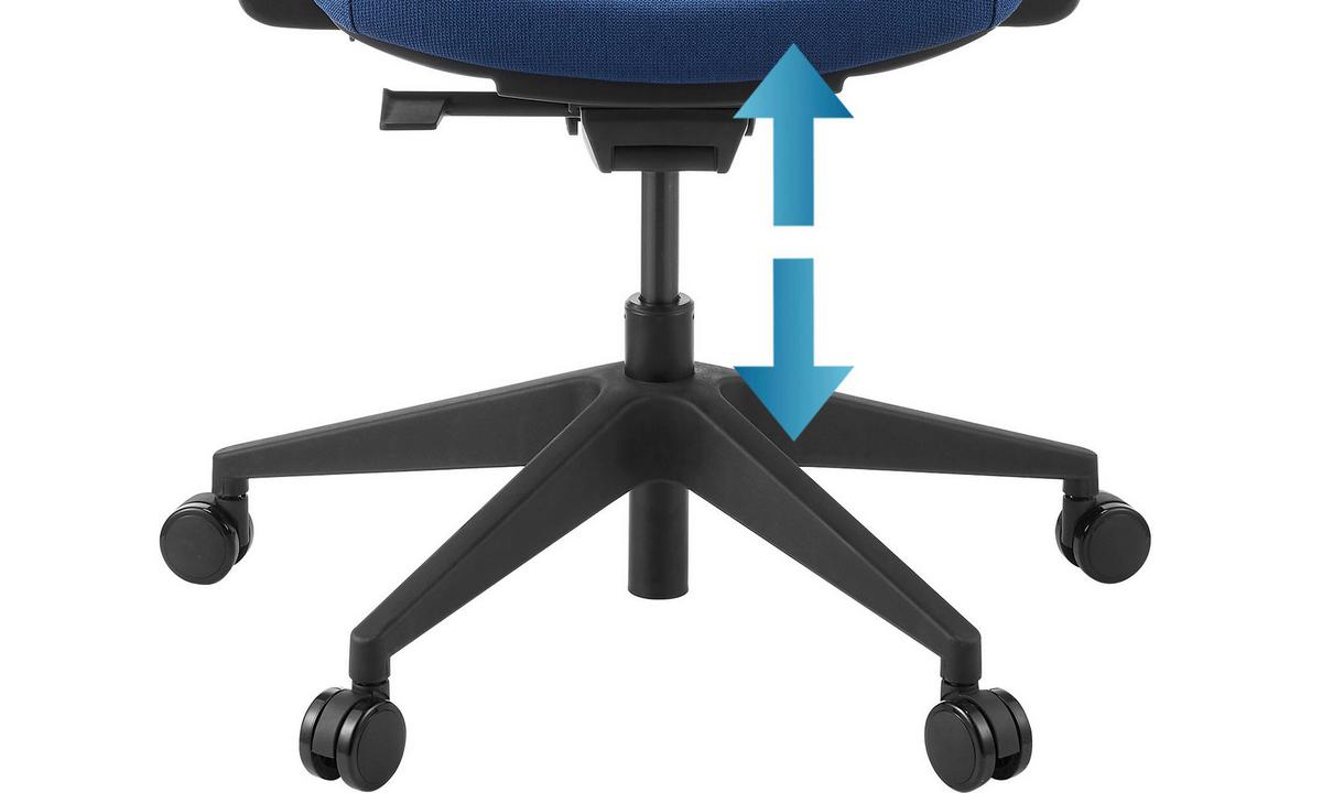 DREHSTUHL Skandis Pro Blau B: 71cm - Blau/Schwarz, MODERN, Kunststoff/Textil (71/131/66cm) - MID.YOU