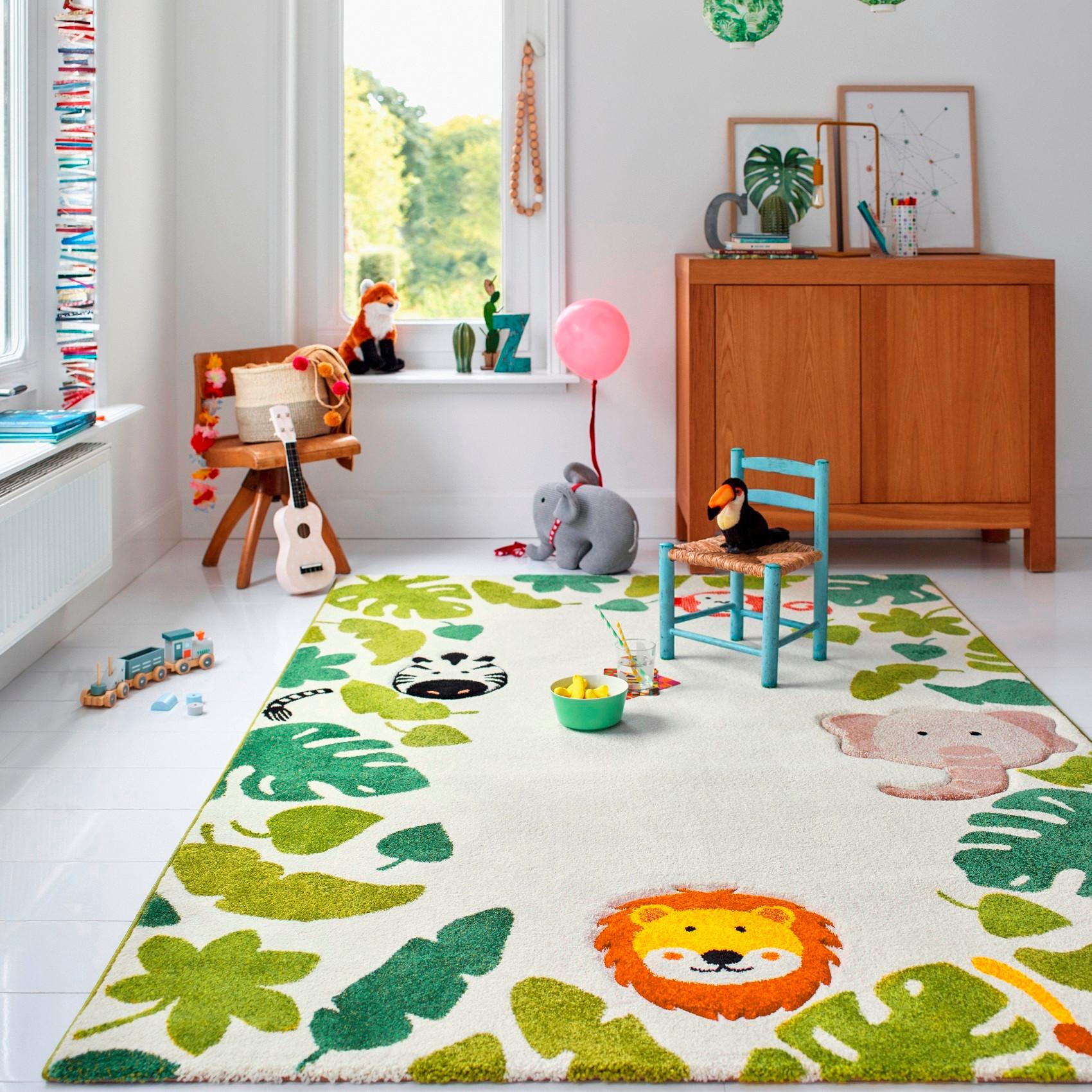 Kinderteppich E-Safari - Beige, Trend, Textil (80/150cm) - Esprit