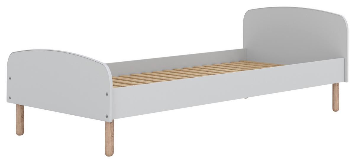 Kinder-/Juniorbett Emma Weiß B: 90cm - Birkefarben/Buchefarben, MODERN, Holz/Holzwerkstoff (90/180cm) - MID.YOU