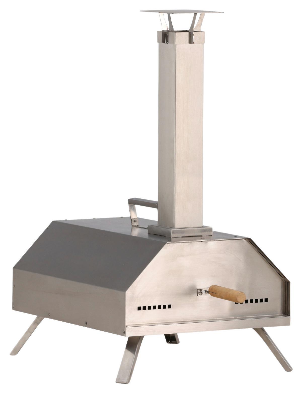 Pizzaofen Hamnå - Silberfarben, KONVENTIONELL, Metall (76,4/68,1/40cm) - Gardenson