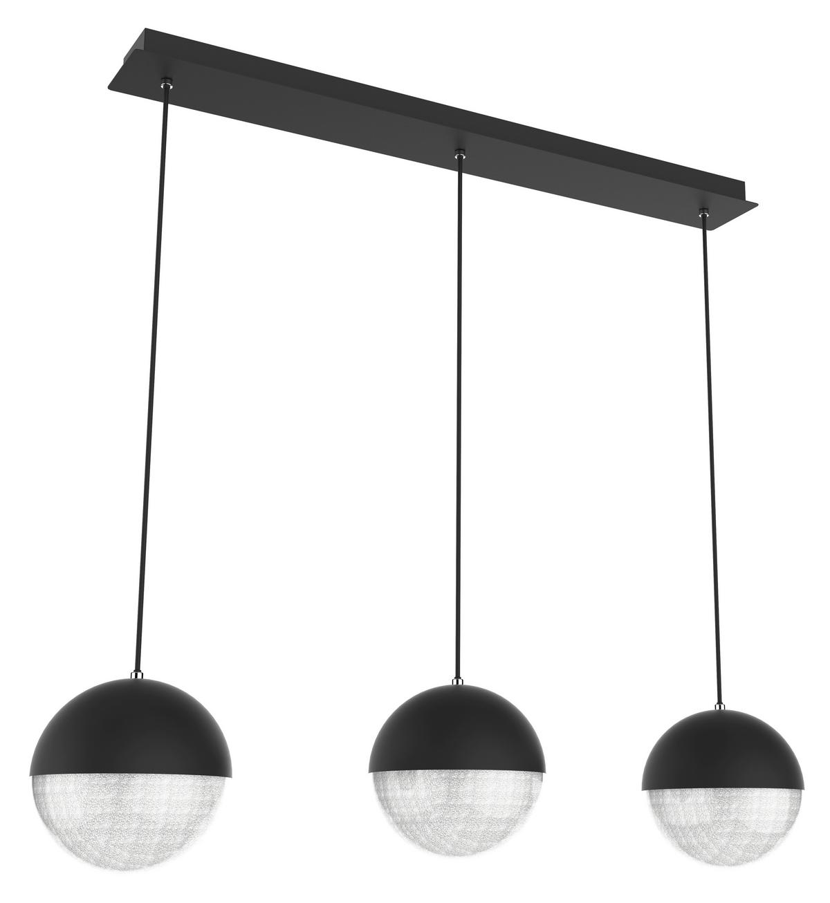 LED-Pendelleuchte Furni A0031-330 - Schwarz, KONVENTIONELL, Metall (71/15/120cm)
