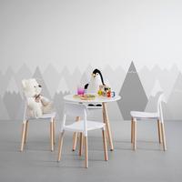 Detská sedacia zostava DESSY biela - biela, Modern, drevo/plast (60/48/60cm) - Bessagi Kids