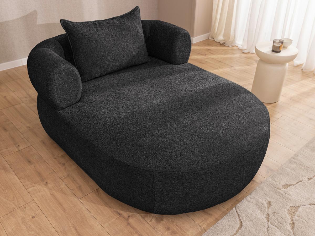 Xxl-sessel Ferro Schwarz B: 122 Cm - Schwarz, Design, Textil (122/76/156cm) - Livetastic