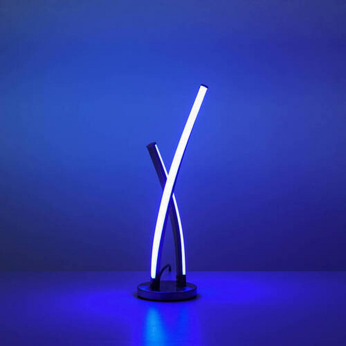 LED-Tischlampe Lolasmart-Swing dimmbar Silber Farbwechsler - Design, Kunststoff/Metall (13/48,5cm)