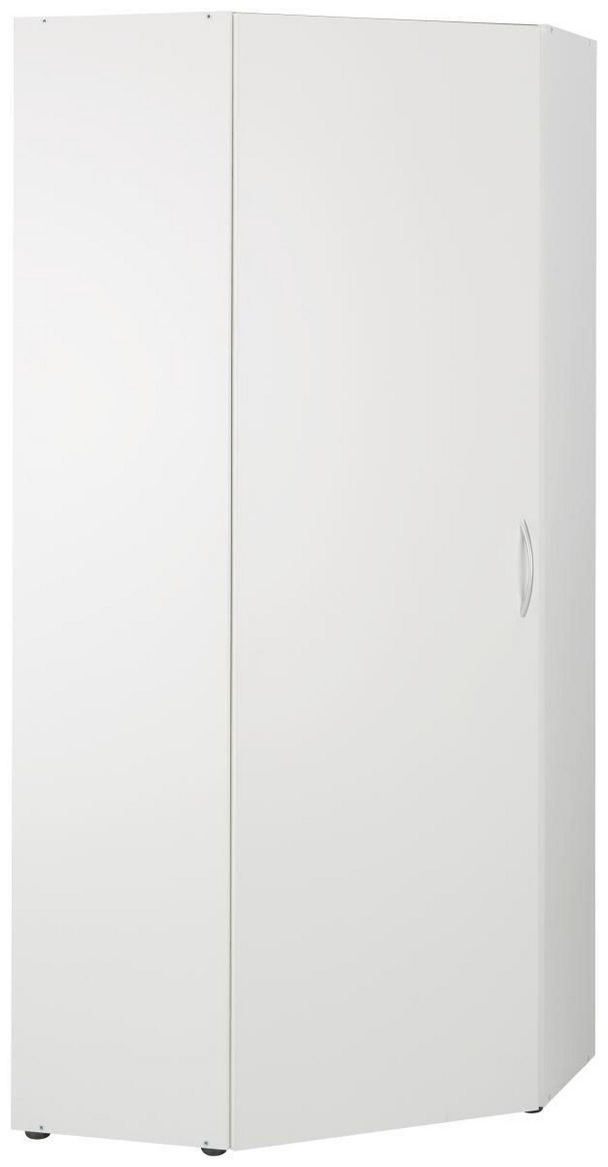 ROHOVÁ SKŘÍŇ MRK - bílá/barvy hliníku, Konvenční, kompozitní dřevo/plast (80/185/80cm) - Mömax