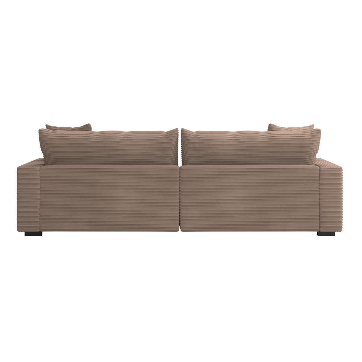Big Sofa Pelle Mit Kissen B: 261 Cm Braun - Wengefarben/Braun, Trend, Textil (261/124cm) - Luca Bessoni