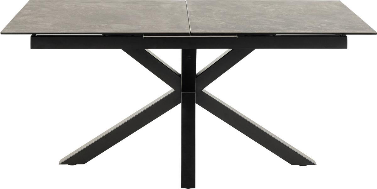 Esstisch Heaven - Dunkelgrau/Schwarz, MODERN, Keramik/Metall (168/90/76cm) - MID.YOU