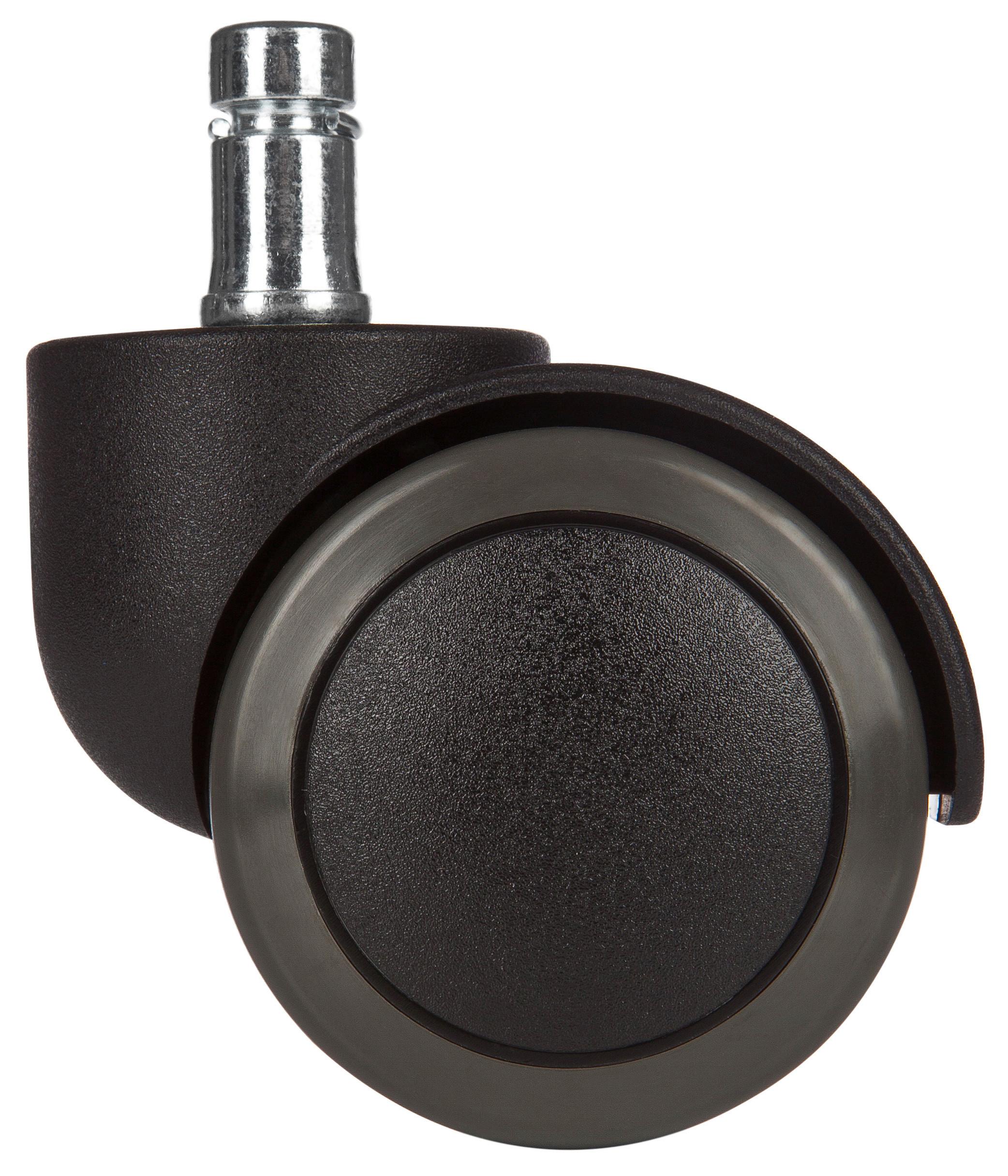 Bürostuhlrollen Rolo Schwarz Ø 5 cm 5er-Set - Schwarz, Basics, Kunststoff/Metall (5,2/6/5cm) - MID.YOU