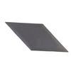 Wandpolster 2er-Set 29,5x59 cm Trapezförmig, Grau - Dunkelgrau, Basics, Textil (29,5/59/4cm) - MID.YOU
