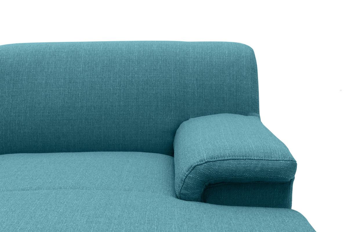 Wohnlandschaft Jamie Mit Schlaffunktion Petrol - Chromfarben/Petrol, KONVENTIONELL, Textil (195/308/150cm) - MID.YOU