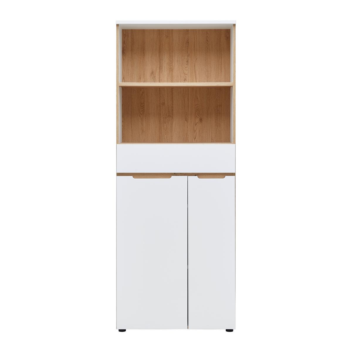 KOMBINACE REGÁLŮ DALLAS - bílá/černá, Moderní, kompozitní dřevo/plast (75/197/38cm) - Mömax