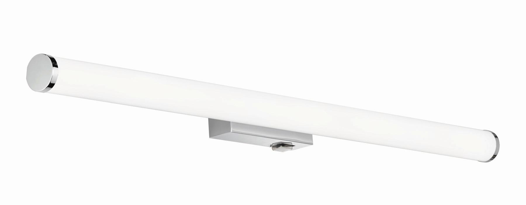 Led Bad-wandleuchte Mattimo Ip44 Mit Schalter, 1-Flammig - Chromfarben/Weiß, Basics, Kunststoff/Metall (80/5,5cm) - Trio Leuchten