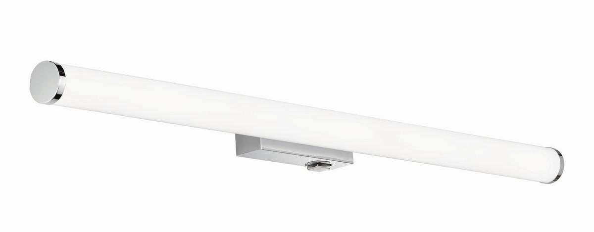 Led Bad-Wandleuchte Mattimo Ip44 mit Schalter, 1-Flammig - Chromfarben/Weiß, Basics, Kunststoff/Metall (80/5,5cm) - Trio Leuchten