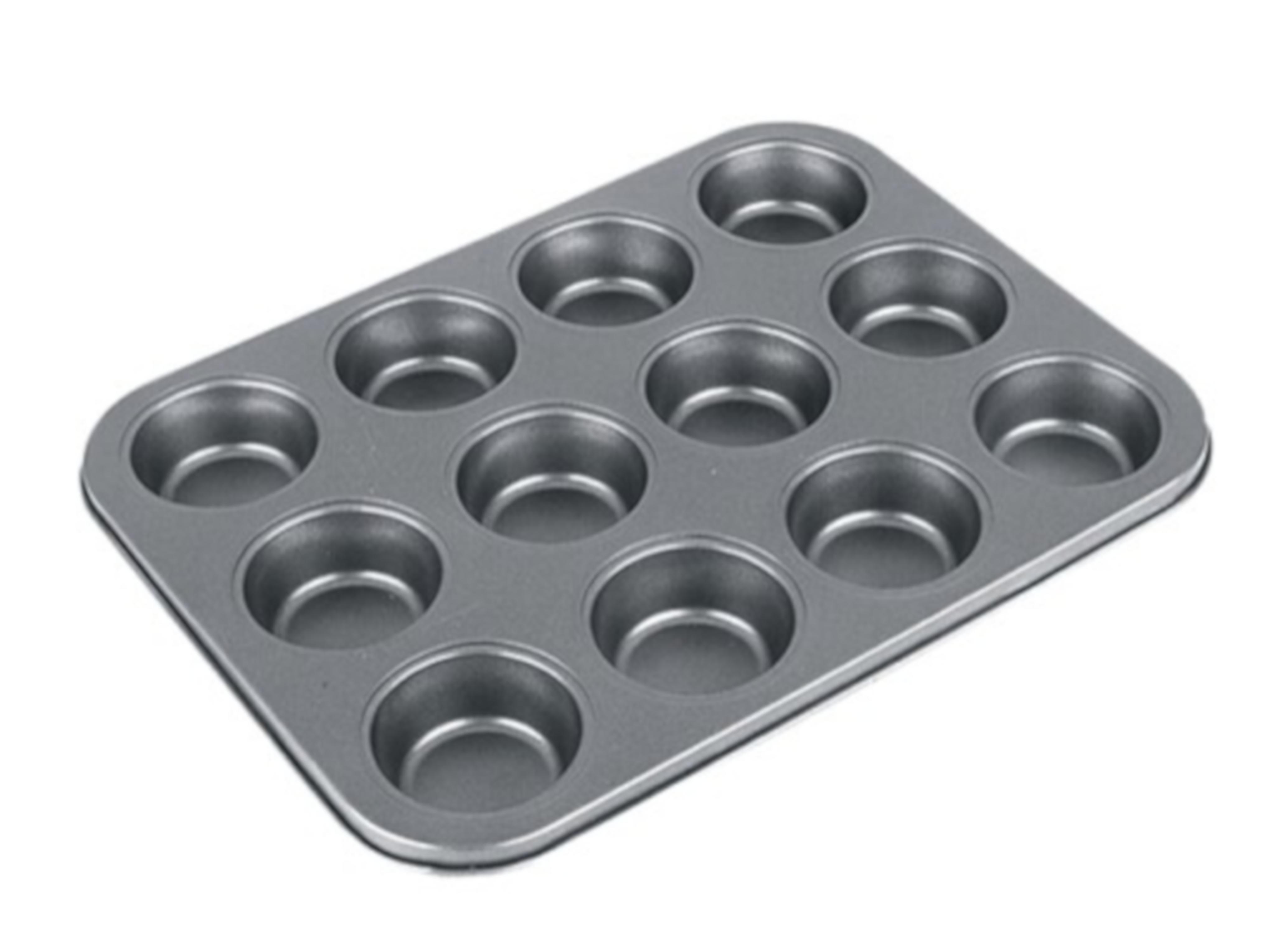Muffinform Ruth L/B/H: 35/26,5/2,8 cm für 12 Muffins - Grau, ROMANTIK / LANDHAUS, Metall (35cm) - James Wood