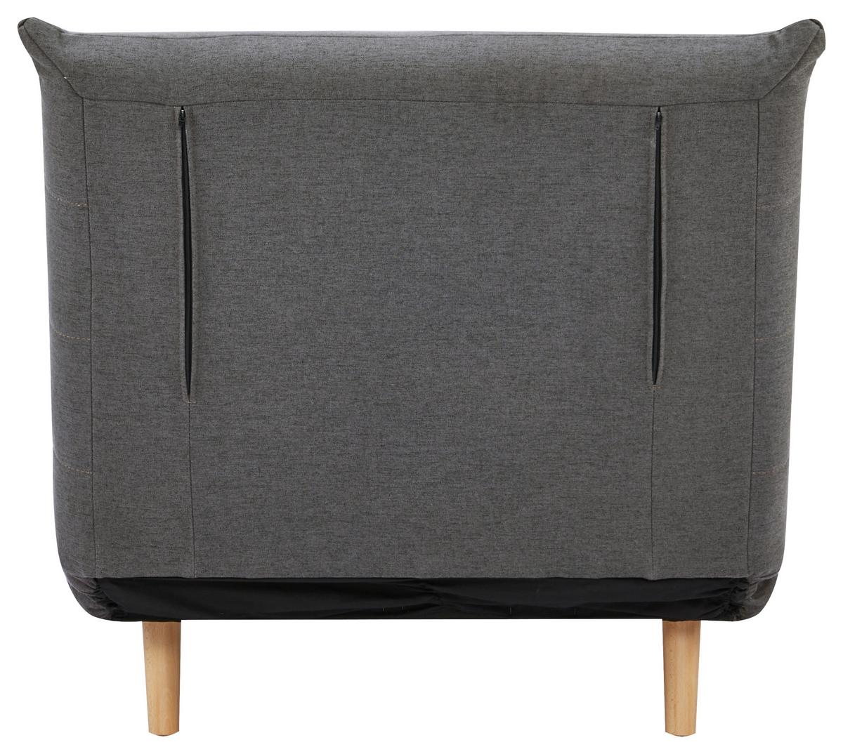 Rozkládací pohovka/křeslo SIMON šedá - šedá/světle šedá, Moderní, dřevo/textil (77/84/91cm) - Ondega