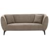 3-Sitzer-Sofa Colori Graubraun Rücken Echt - Graubraun/Schwarz, MODERN, Textil (208/83/88cm) - MID.YOU