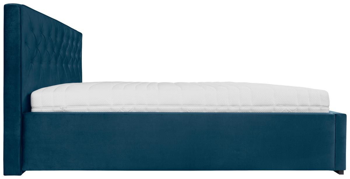 Čalouněná postel GRANDA 180x200cm - barvy chromu/barvy buku, Moderní, kov/dřevo (180/200cm) - MID.YOU