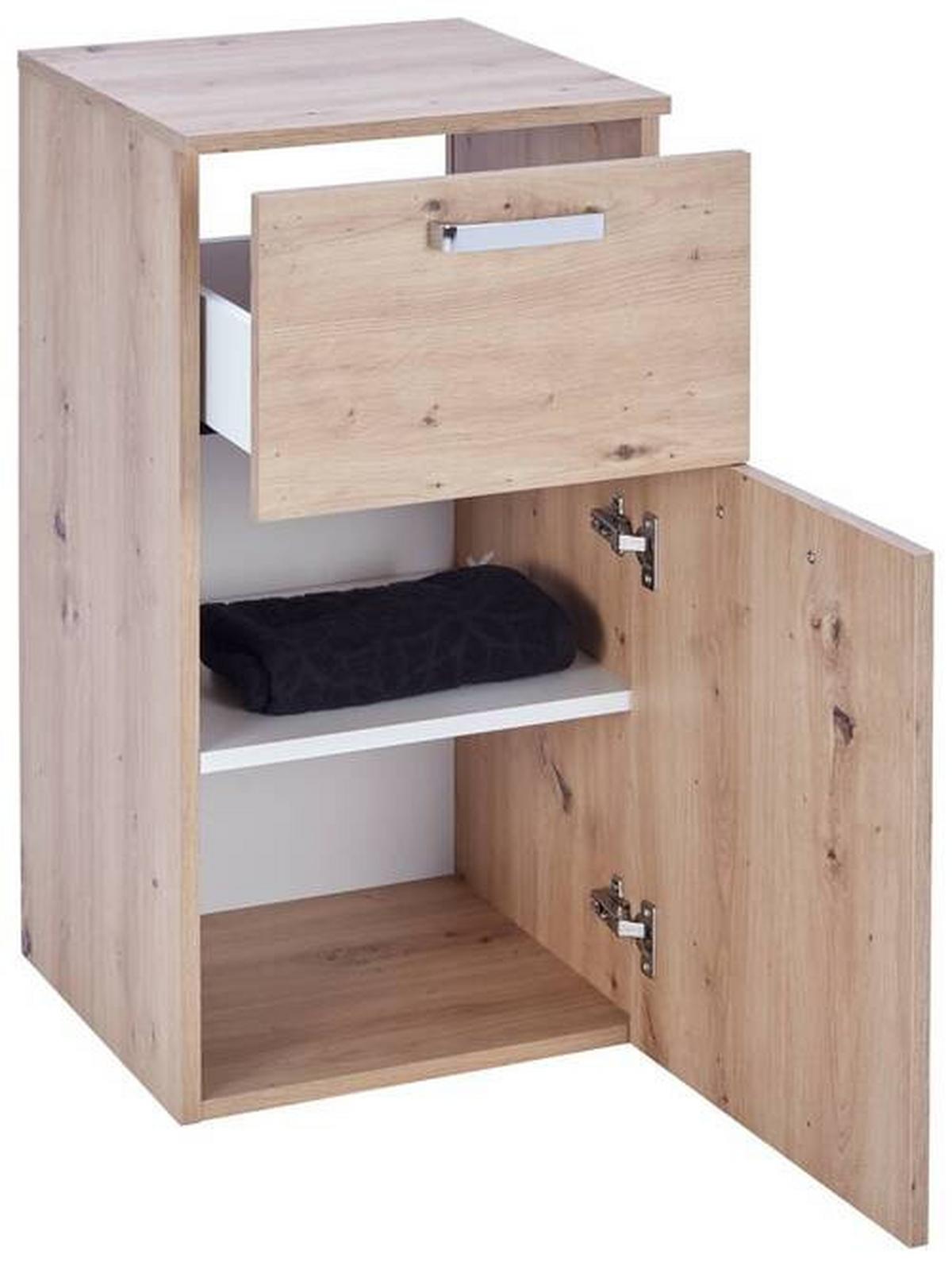Unterschrank Mit Soft-Close Fresh B: 40 cm Eiche Artisan - Weiß/Eiche Artisan, KONVENTIONELL, Holzwerkstoff (40/79/38,5cm) - Ondega