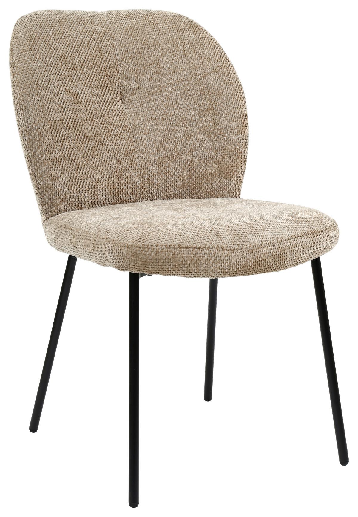 Židle MARA kapučíno - černá/cappuccino, Lifestyle, kov/dřevo (52/87/64cm) - Mömax