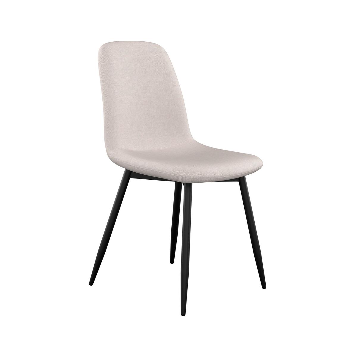 Vierfußstuhl Mona Leinenoptik beige - Eichefarben/Beige, MODERN, Holz/Textil (44/87/56cm)