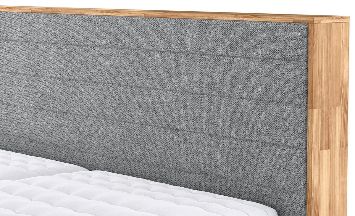 Polsterbett Peseta Grau Lxf: ca. 180x200 cm - Anthrazit/Buchefarben, Holzwerkstoff/Textil (180/200cm) - MID.YOU