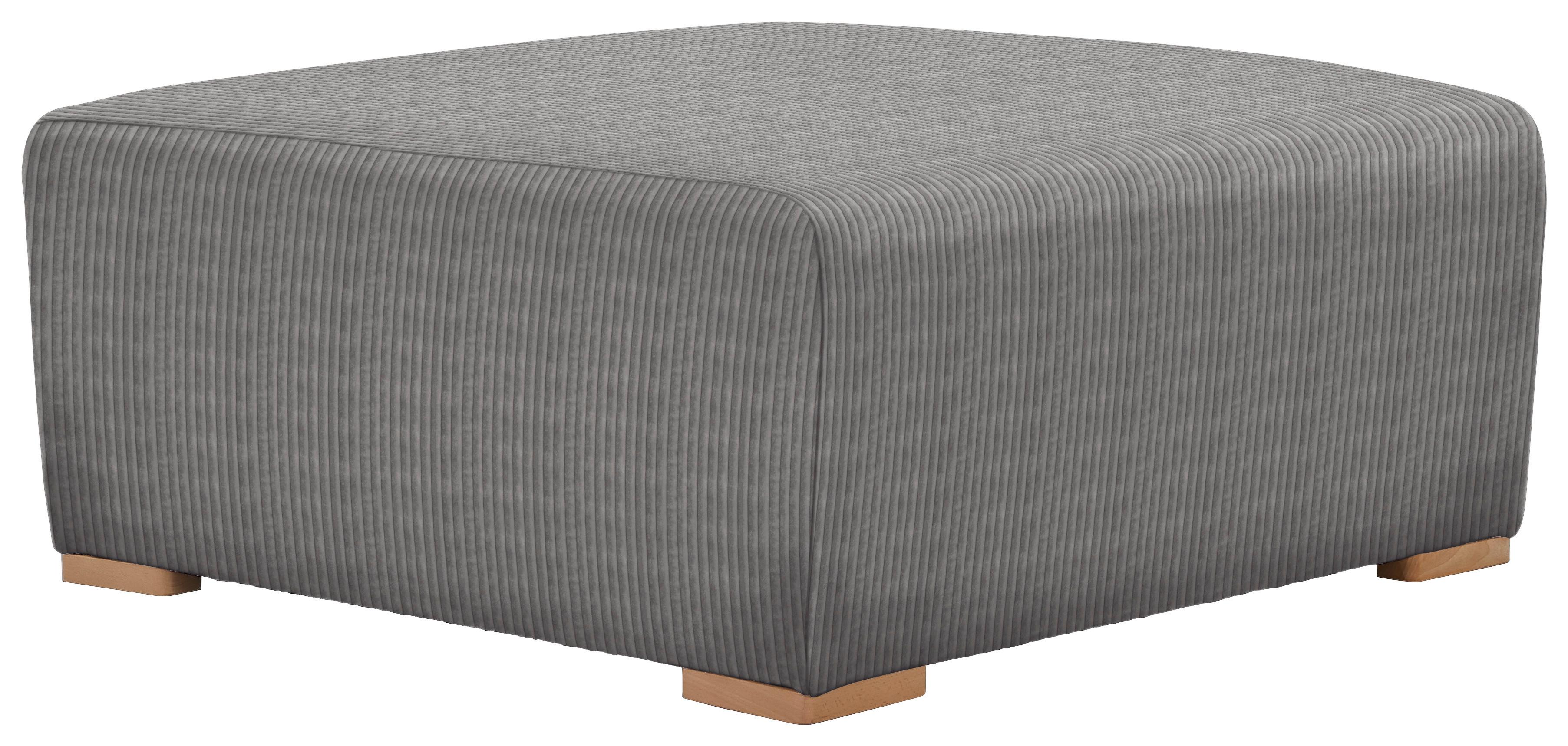 Hocker Vouge Grau BxHxT: 101x44x92 cm - Buchefarben/Grau, KONVENTIONELL, Textil (101/44/92cm) - Livetastic