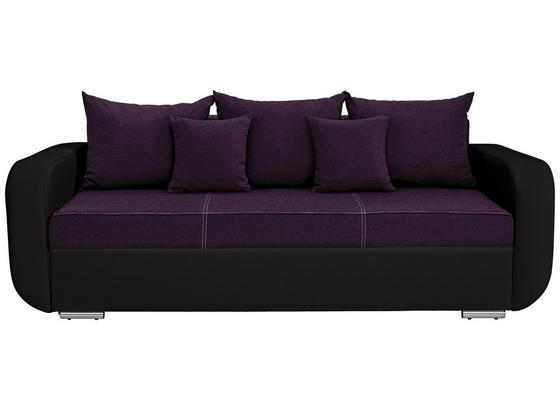 Dreisitzer-sofa Faro B: 225cm - Chromfarben/Violett, MODERN, Holz/Textil (225/90/92cm) - Ombra Dreisitzer-sofa Faro B: 225cm - Chromfarben/Violett, MODERN, Holz/Textil (225/90/92cm) - Ombra