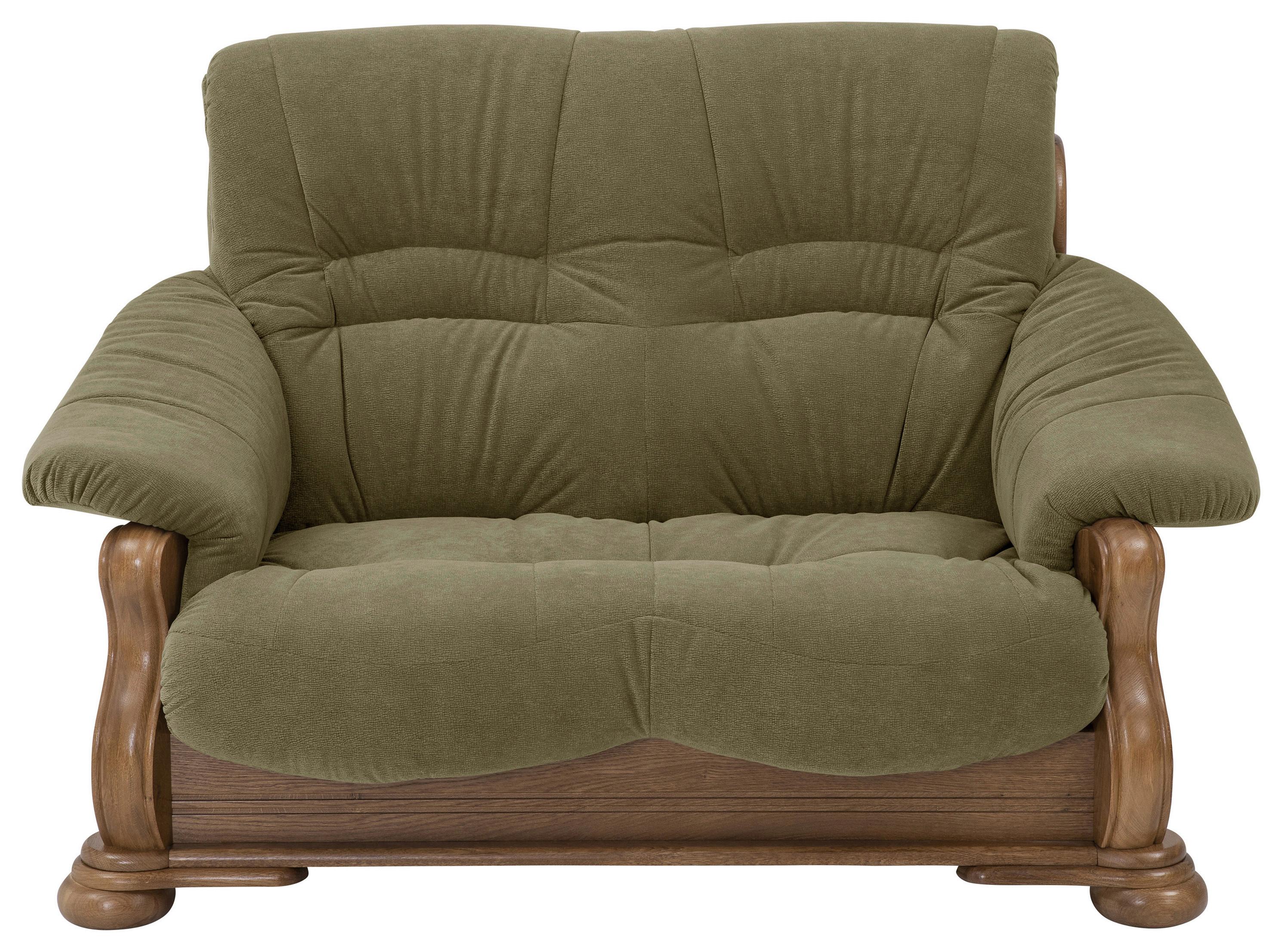 2-Sitzer-Sofa Tennessee Grün Aus Eiche Massiv