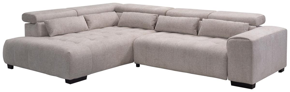 Ecksofa Matera Beige/Naturfarben 226x311 cm - Beige/Schwarz, Trend, Holz/Holzwerkstoff (226/311cm)