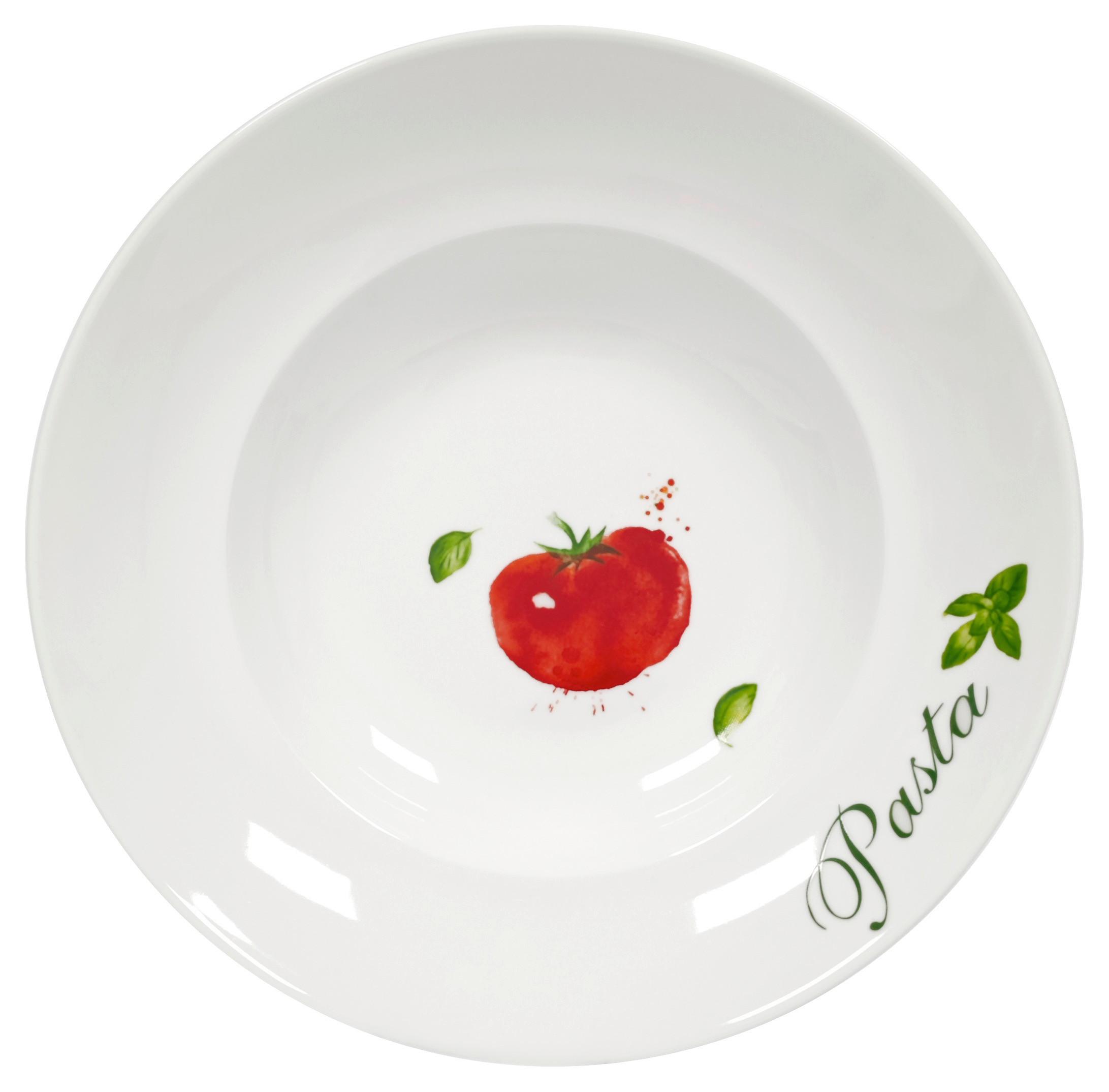 Pastateller Luigi - Rot/Weiß, KONVENTIONELL, Keramik (26,5/6cm) - Luca Bessoni