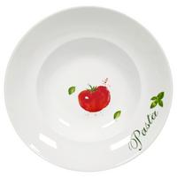 Tésztás Tányér Luigi - piros/fehér, Konventionell, kerámia (26,5/6cm) - Luca Bessoni