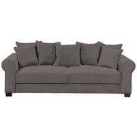 2-Sitzer-Sofa Mit Schlaffunktion Maureen B:250cm - Dunkelgrau/Schwarz, KONVENTIONELL, Textil (247/95/125cm) - MID.YOU