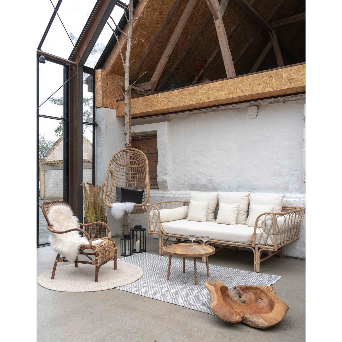 Couchtisch Jammu Hellbraun B: 60cm - Hellbraun/Naturfarben, Design, Holz (60/60/35cm) - MID.YOU