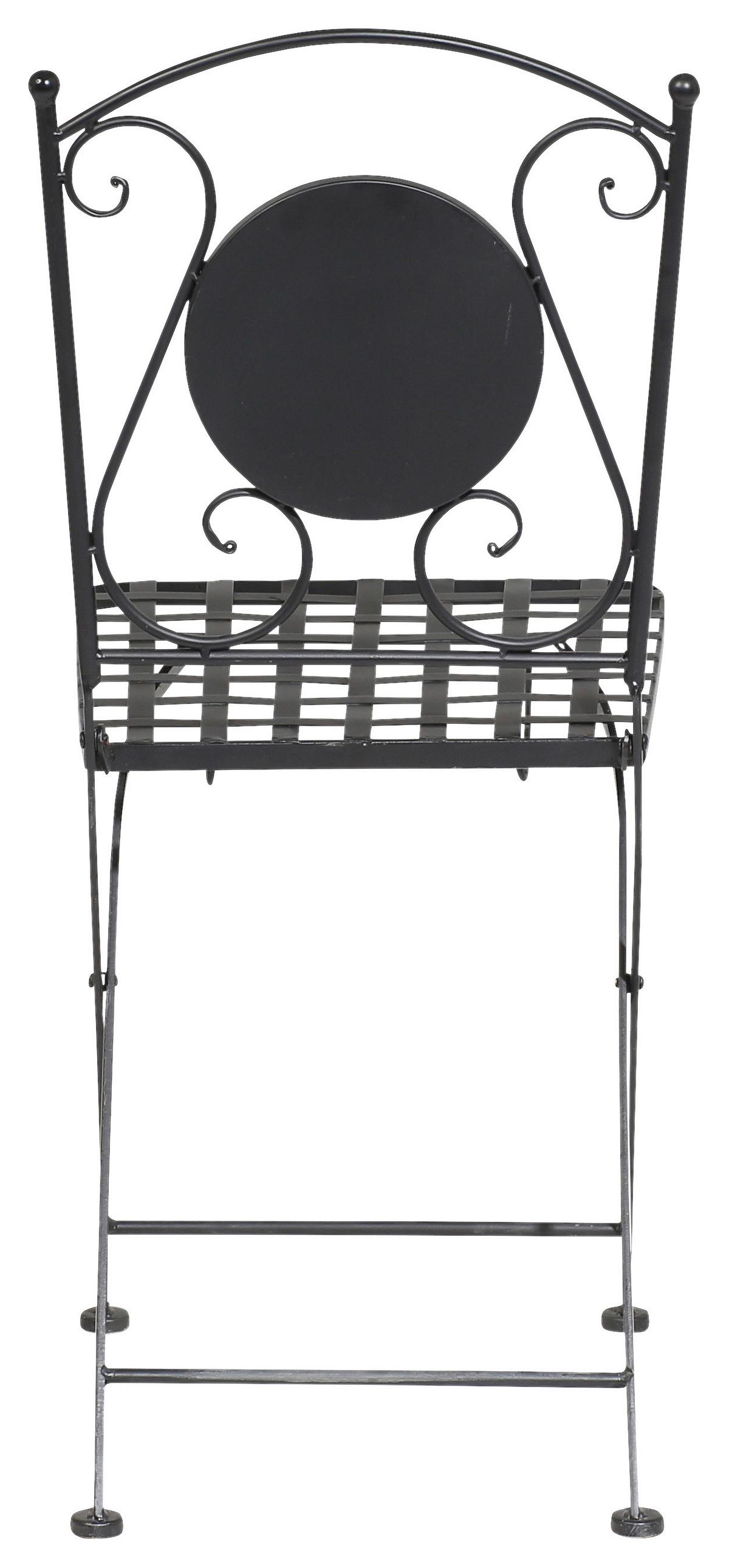 Klappsessel Stella Metall/Keramik - Multicolor/Schwarz, MODERN, Keramik/Metall (39/89,5/49,5cm) - Siena Garden