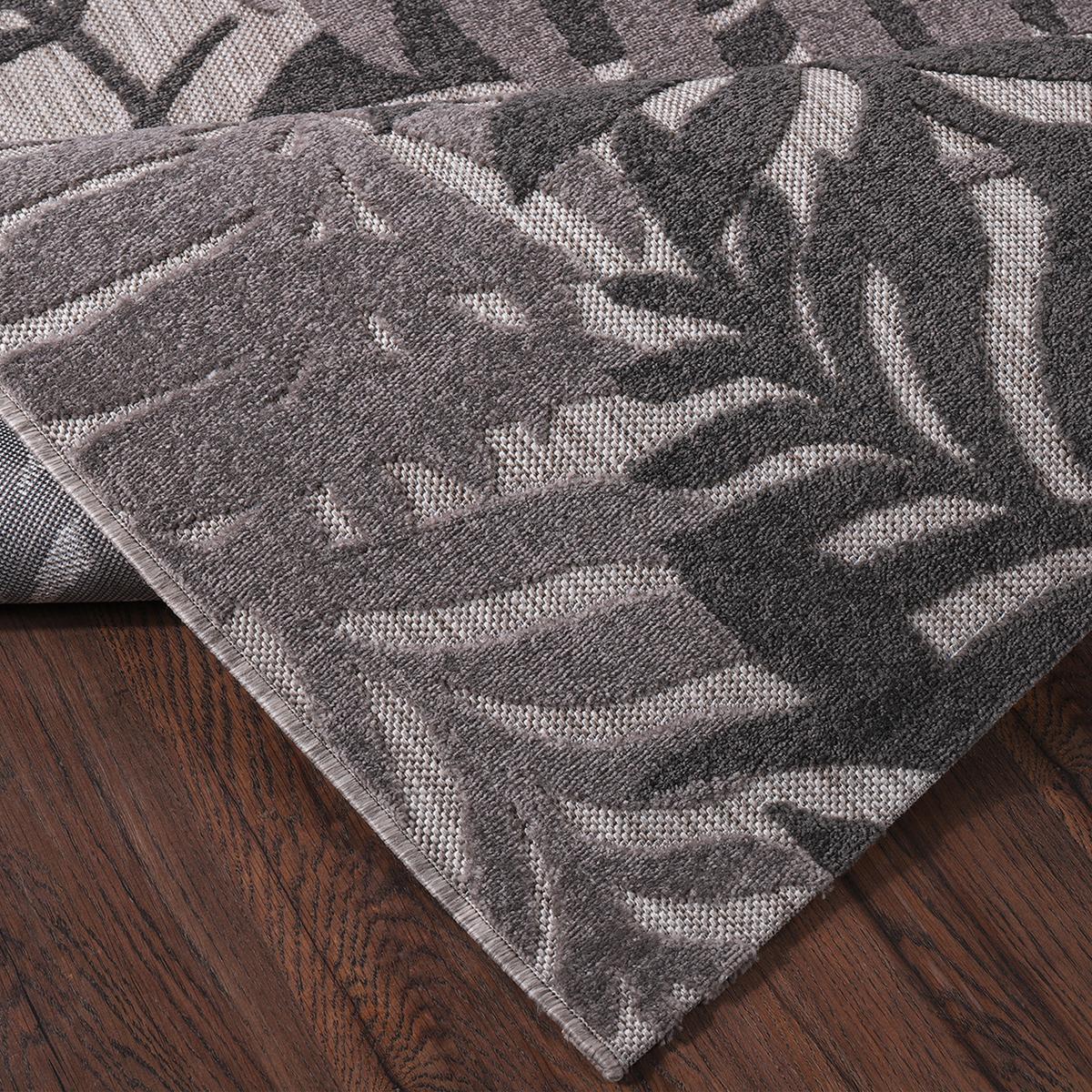 Outdoorteppich Floral - Grau, LIFESTYLE, Textil (240/330cm)