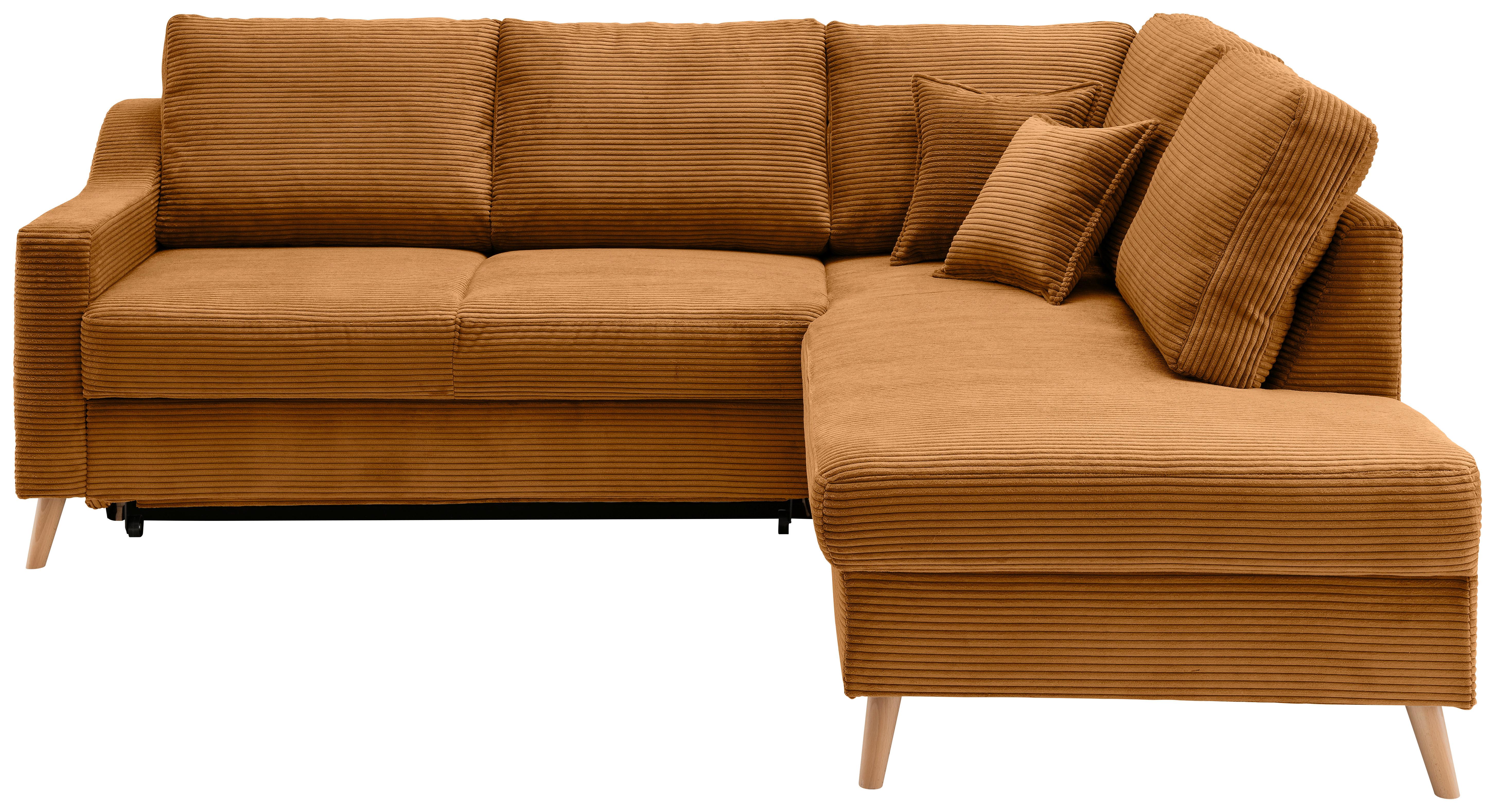 Ecksofa Valentina Goldfarben S: 230x200 Cm - Goldfarben/Naturfarben, MODERN, Textil (230/200cm) - Livetastic