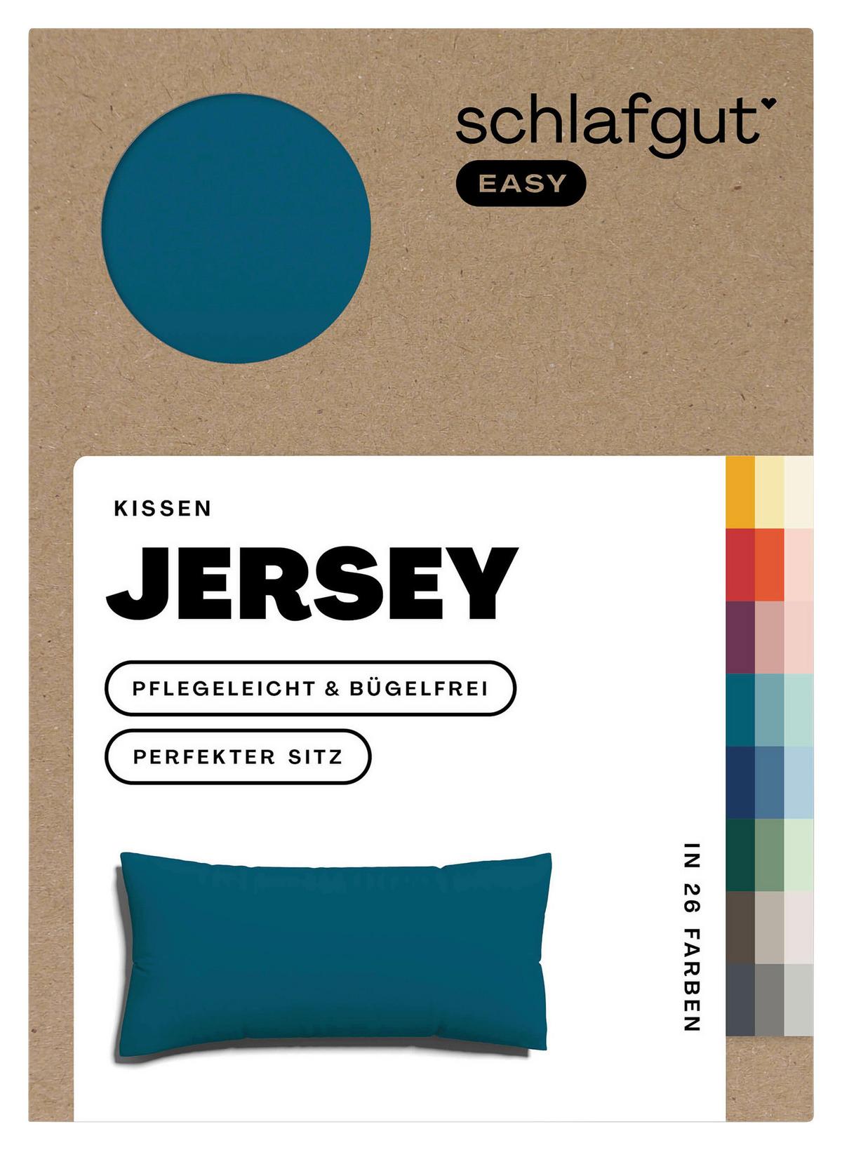Kopfpolsterbezug Easy Jersey - Petrol, Basics, Textil (40/80cm) - Schlafgut