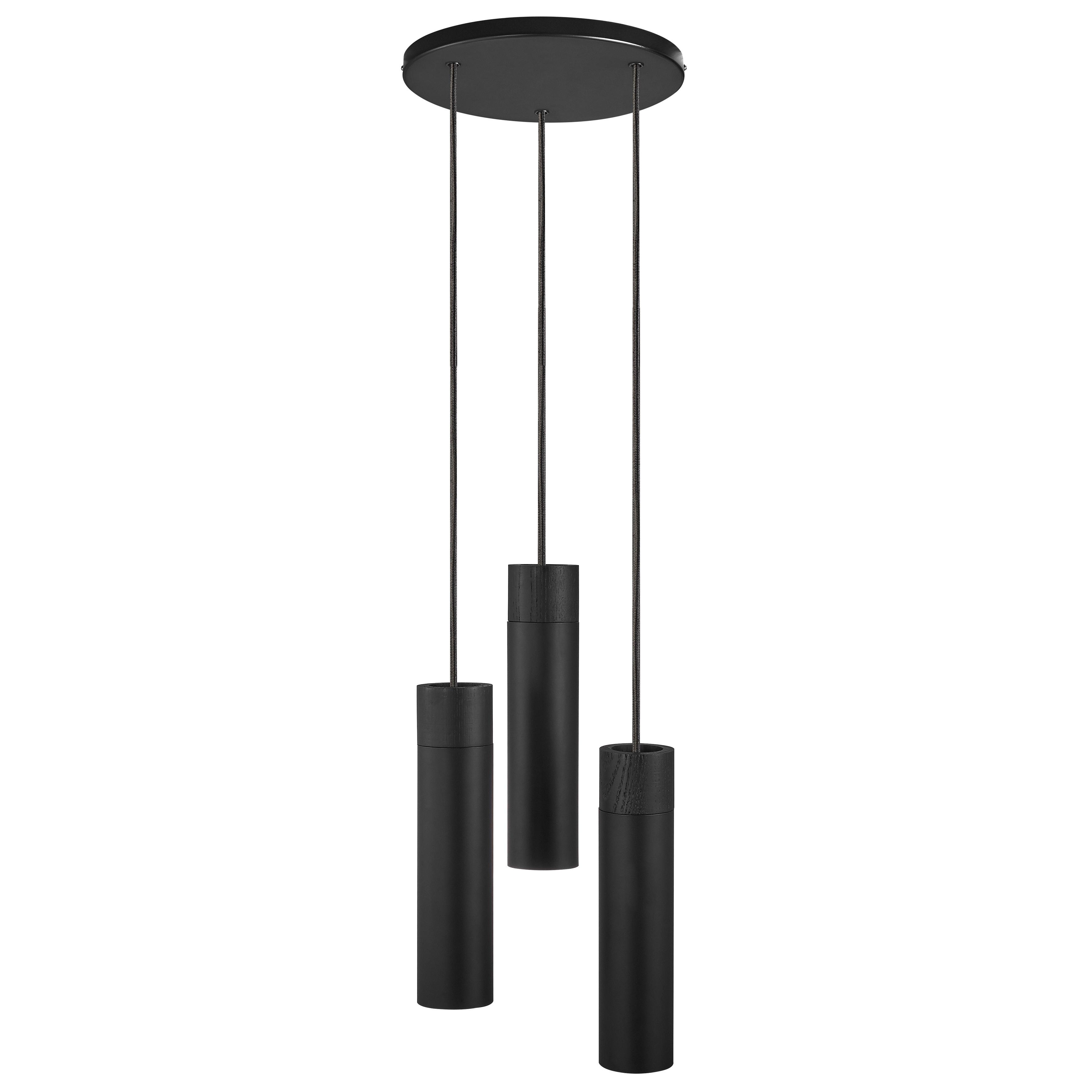 Hängeleuchte Tilo Pela Schwarz D: 22 cm - Schwarz, Design, Holz/Metall (22/24,6cm) - Nordlux