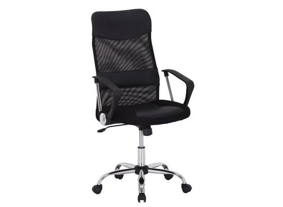 Otočná Stolička Grado - čierna/chrómová, Moderný, kov/kompozitné drevo (60/109-119/61,5cm) Otočná Stolička Grado - čierna/chrómová, Moderný, kov/kompozitné drevo (60/109-119/61,5cm)