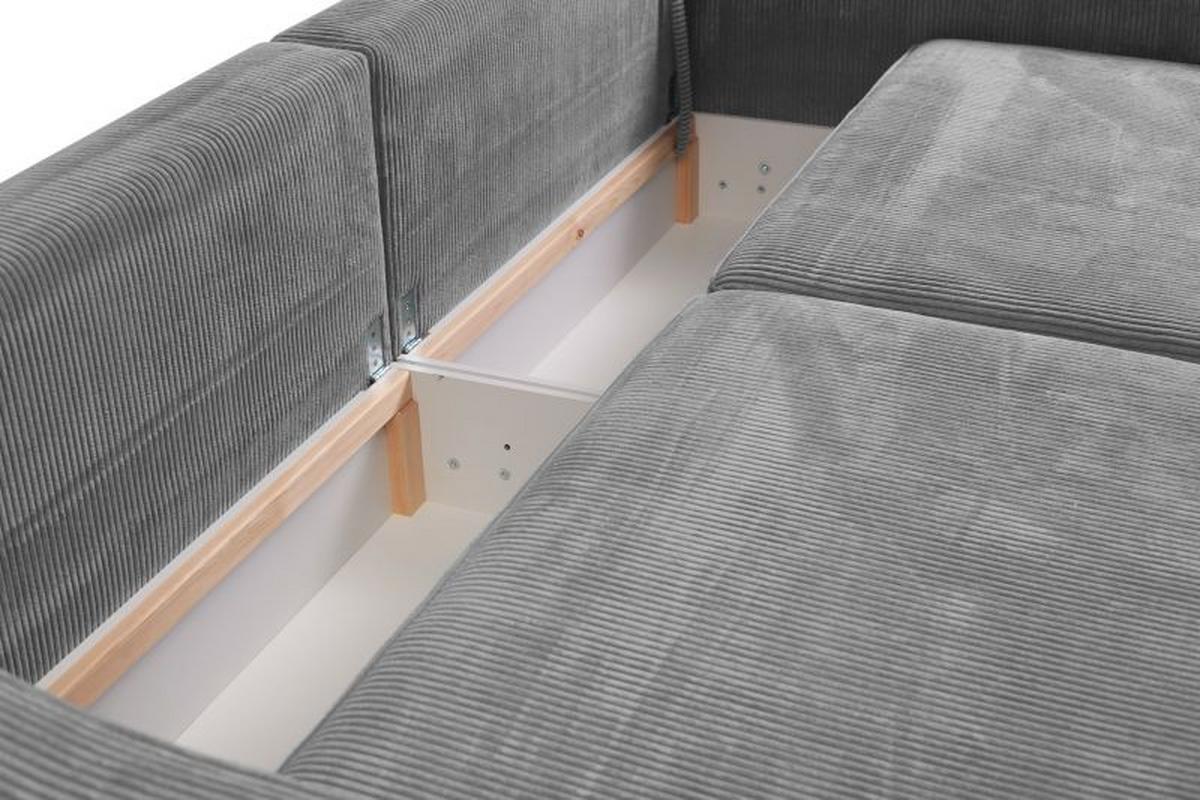Bigsofa Evora Grau B: 276 cm - MODERN, Textil (276/71-92/137cm)