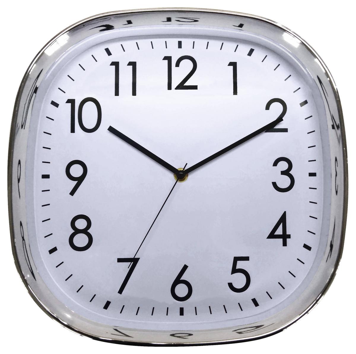 Wanduhr Naomi Versch. Designs, D: 30 Cm - Silberfarben, Basics, Kunststoff (30cm) - Ondega