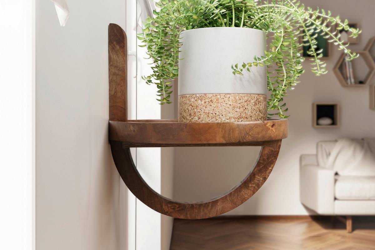 Wandregal Naturfarben, B: 30 Cm - Naturfarben, Natur, Holz (30/33/30cm) - MID.YOU