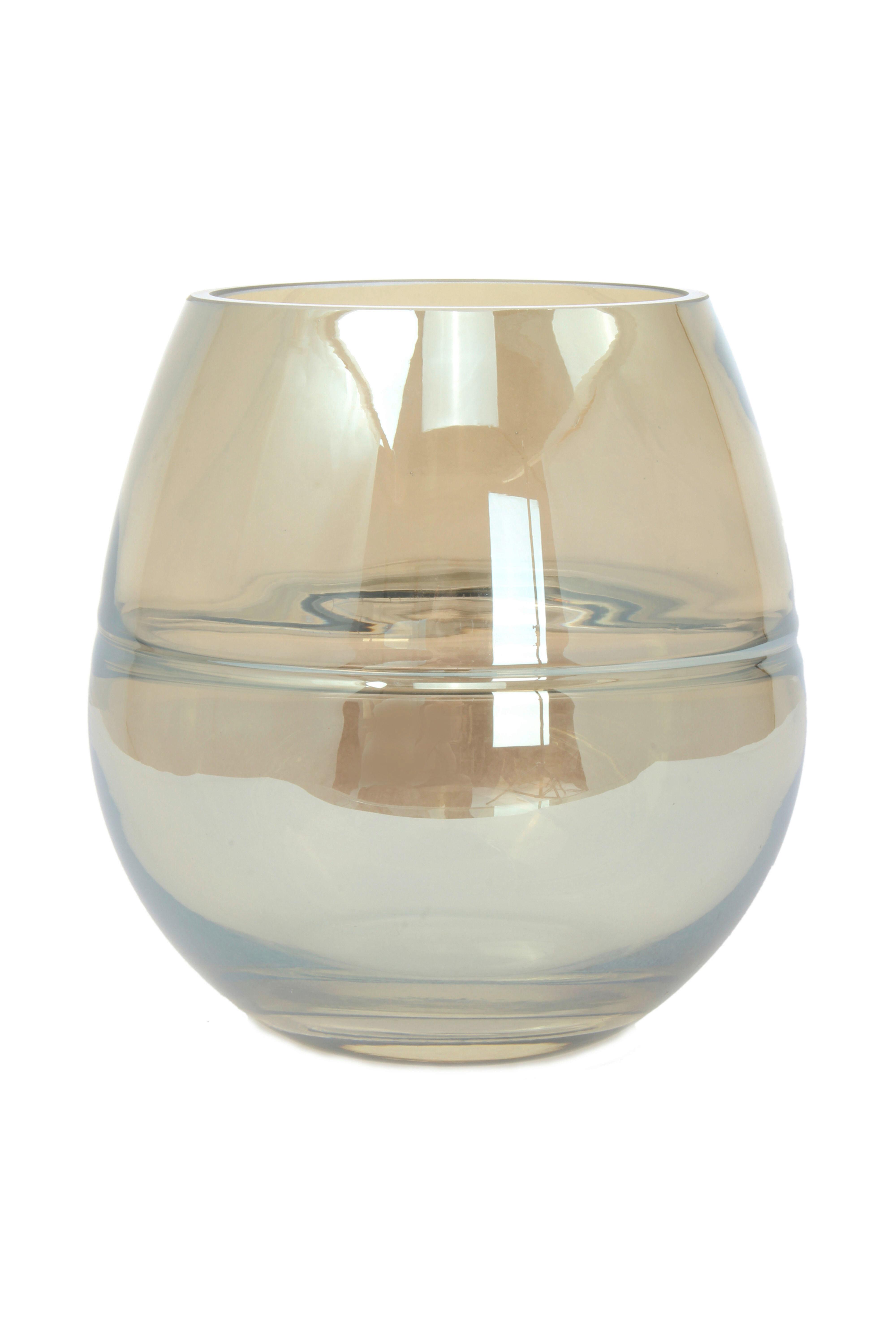 Vase Sidney Bauchig Glas Bernsteinfarben H: 17 Cm - Bernsteinfarben, Design, Glas (17/17/17cm) - Kayoom