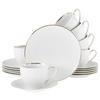 Kaffeeservice Valencia 18--teilig., Weiß/Goldfarben - Goldfarben/Weiß, Design, Keramik - Creatable