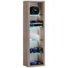 Wandregal Rasito Sonoma Eiche Dekor - Sonoma Eiche, Design, Glas/Holzwerkstoff (21/77/14cm) - MID.YOU